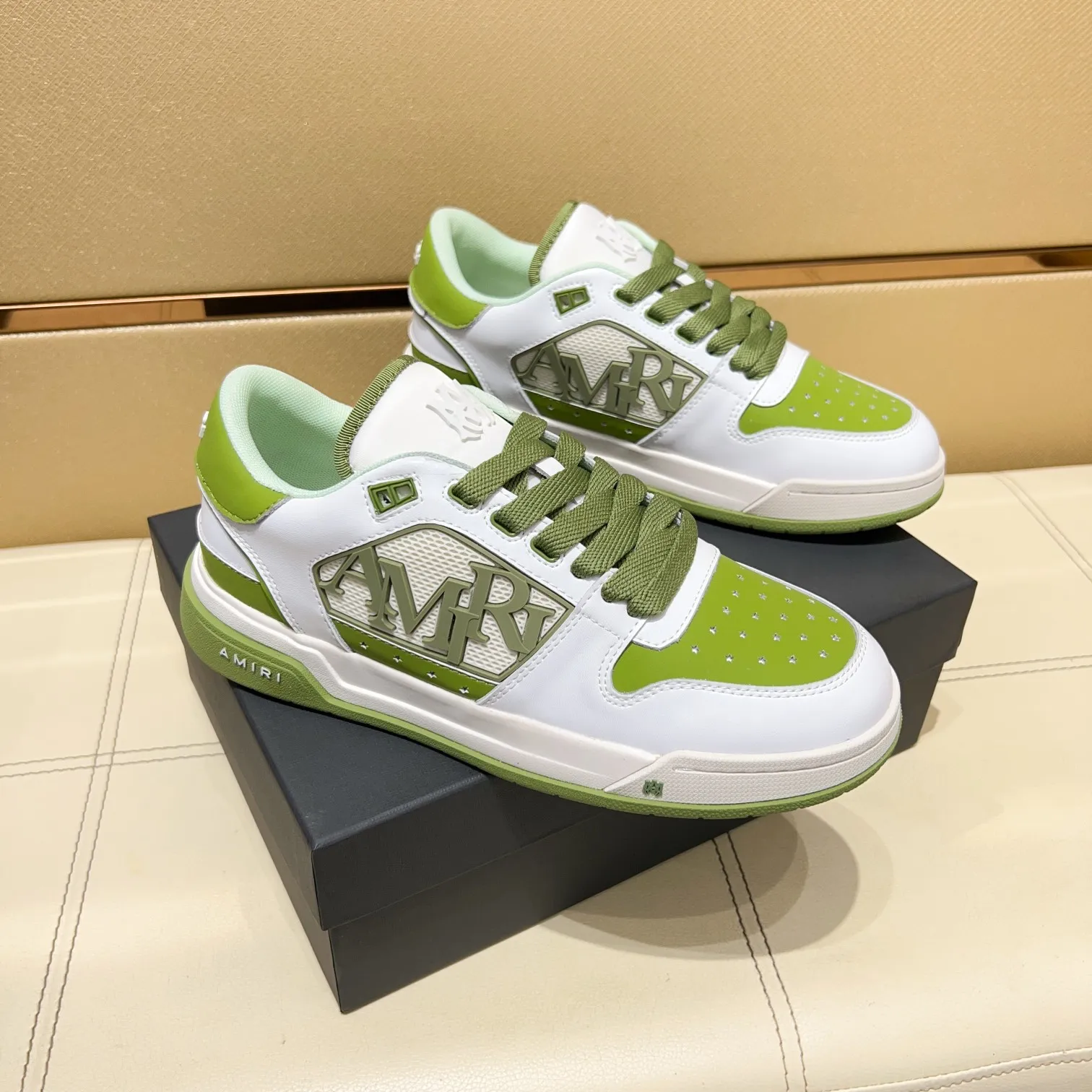 Men's men's shoes 💰500 [New style] 🌲🌲 Amiri - New Amiri trendy shoes, low-top casual sports shoes, the same style as celebrities, made of selected cowhide stitching, original outsole, comfortable on the feet, high-end workmanship, welcome to buy Size: 39-45 (customized for 46)